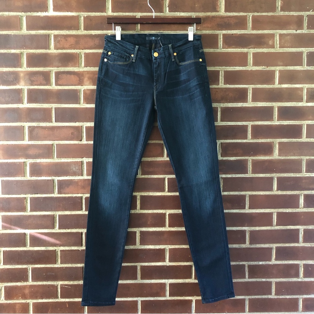 Never worn 7FAM 7 for All Mankind skinny jeans dark blue size 27